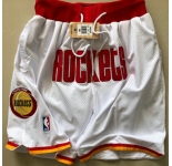 Men's Houston Rockets White With Houston Just Don Shorts Swingman Shorts
