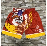 Travis Scott X Br X Mn Houston Rockets #01 Jack Red Basketball Swingman Throwback Shorts