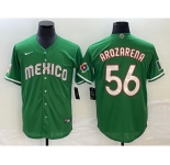 Men's Mexico Baseball #56 Randy Arozarena 2023 Green World Classic Stitched Jersey