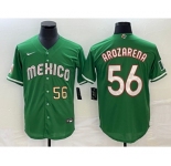 Men's Mexico Baseball #56 Randy Arozarena Number 2023 Green World Classic Stitched Jersey1
