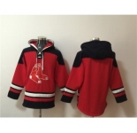 Men's Boston Red Sox Blank Ageless Must-Have Lace-Up Pullover Hoodie