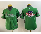 Youth Philadelphia Phillies Team Big Logo Green Phanatic Limited Stitched Jersey
