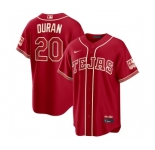Women Texas Rangers #20 Ezequiel Durán Red 2026 City Connect Stadium Stitched Baseball Jersey
