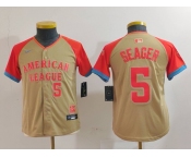 Youth Texas Rangers #5 Corey Seager Number Cream 2024 All Star Limited Stitched Jersey