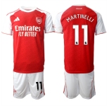 Men's Arsenal F.C #11 Gabriel Martinelli 2026 Red Home Soccer Jersey Suit