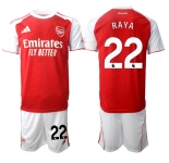 Men's Arsenal F.C #22 David Raya 2026 Red Home Soccer Jersey Suit