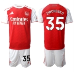 Men's Arsenal F.C #35 Oleksandr Zinchenko 2026 Red Home Soccer Jersey Suit