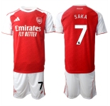 Men's Arsenal F.C #7 Bukayo Saka 2026 Red Home Soccer Jersey Suit