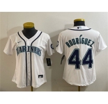 Youth Seattle Mariners #44 Julio RodrÃguez White Cool Base Stitched Baseball Jersey