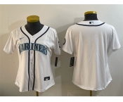 Youth Seattle Mariners Blank White Cool Base Stitched Baseball Jersey