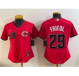 Women's Cincinnati Reds #29 TJ Friedl Red 2026 City Connect Stadium Stitched Baseball Jersey