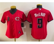 Women's Cincinnati Reds #9 Matt McLain Red 2026 City Connect Stadium Stitched Baseball Jersey