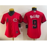 Women's Cincinnati Reds #9 Matt McLain Red 2026 City Connect Stadium Stitched Baseball Jersey