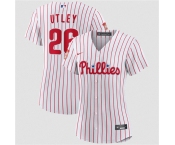Women's Philadelphia Phillies #26 Chase Utley White 2026 Cool Base Stitched Jersey