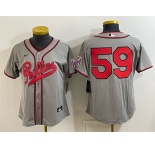 Women's Philadelphia Phillies #59 Jhoan Duran Gray 2026 Field of Dreams Stadium Stitched Baseball Jersey