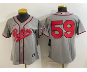 Women's Philadelphia Phillies #59 Jhoan Duran Gray 2026 Field of Dreams Stadium Stitched Baseball Jersey