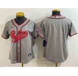 Women's Philadelphia Phillies Blank Gray 2026 Field of Dreams Stadium Stitched Baseball Jersey