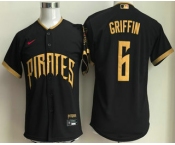 Youth Pittsburgh Pirates #6 Konnor Griffin Black 2026 City Connect Stadium Jersey
