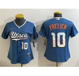 Youth Milwaukee Brewers #10 Sal Frelick Mineral Blue 2026 City Connect Stadium Stitched Baseball Jersey