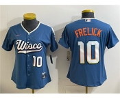 Youth Milwaukee Brewers #10 Sal Frelick Mineral Blue 2026 City Connect Stadium Stitched Baseball Jersey