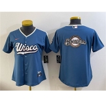 Youth Milwaukee Brewers Team Big Logo Mineral Blue 2026 City Connect Stadium Stitched Jersey