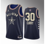 Men 2024 All Star #30 Stephen Curry Navy Stitched Basketball Jersey