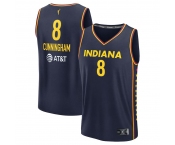 Men's Indiana Fever #8 Sophie Cunningham Navy Stitched Basketball Jersey