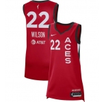 Mens Unisex Las Vegas Aces #22 A'ja Wilson Red Rebel Edition Player Jersey