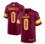 Youth Washington Commanders #0 Mike Sainristil Nike Burgundy Team Color Limited Jersey