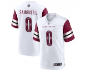 Youth Washington Commanders #0 Mike Sainristil Nike White Away Limited Jersey