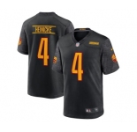 Youth Washington Commanders #4 Taylor Heinicke 2022 Black Game Stitched Jersey