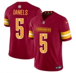 Youth Washington Commanders #5 Jayden Daniels Burgundy 2024 Draft F U S E Vapor Limited Stitched Football Jersey