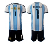 Men's Argentina #1 Benitez National Team FIFA x World Cup 2026 Home White On Field Jersey