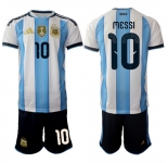 Men's Argentina #10 Lionel Messi National Team FIFA x World Cup 2026 Home White On Field Jersey