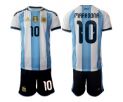 Men's Argentina #10 MARADONA National Team FIFA x World Cup 2026 Home White On Field Jersey