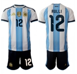 Men's Argentina #12 RULLI National Team FIFA x World Cup 2026 Home White On Field Jersey