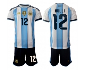 Men's Argentina #12 RULLI National Team FIFA x World Cup 2026 Home White On Field Jersey
