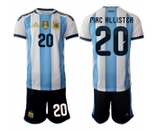 Men's Argentina #20 MAC ALLISTER National Team FIFA x World Cup 2026 Home White On Field Jersey