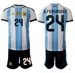 Men's Argentina #24 E.FEANANDEZ National Team FIFA x World Cup 2026 Home White On Field Jersey