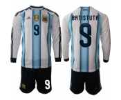 Men's Argentina #9 BATISTUTA Long Sleeve National Team FIFA x World Cup 2026 Home White On Field Jersey