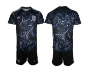 Men's Argentina Blank Away Soccer Jersey Suit