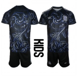 Youth Argentina Blank Away Soccer Jersey Suit