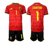 Men's Belgium #1 COURTOIS National Team FIFA x World Cup 2026 Home Red On Field Jersey