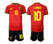 Men's Belgium #10 LUKAKU National Team FIFA x World Cup 2026 Home Red On Field Jersey