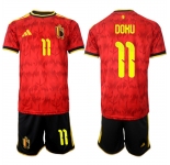 Men's Belgium #11 DOKU National Team FIFA x World Cup 2026 Home Red On Field Jersey