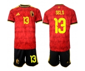Men's Belgium #13 SELS National Team FIFA x World Cup 2026 Home Red On Field Jersey