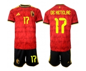 Men's Belgium #17 DE KETELAE National Team FIFA x World Cup 2026 Home Red On Field Jersey