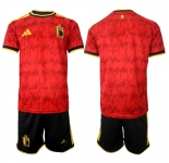 Men's Belgium Blank National Team FIFA x World Cup 2026 Home Red On Field Jersey
