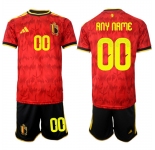 Men's Belgium Custom Any Name And Number National Team FIFA x World Cup 2026 Home Red On Field Jersey