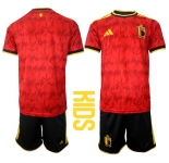 Youth Belgium Blank National Team FIFA x World Cup 2026 Home Red On Field Kids Jersey